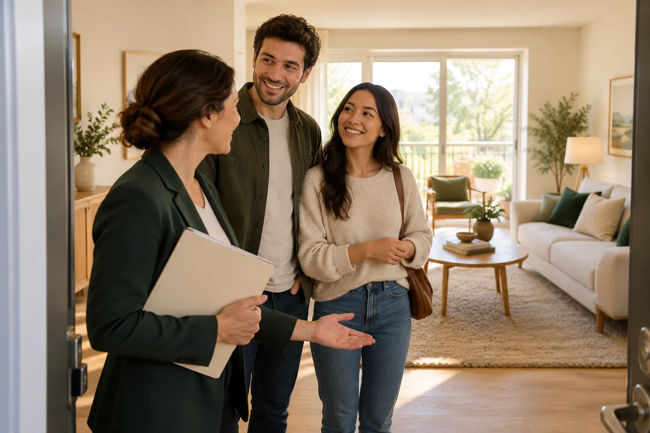 A community host reviewing an apartment before the next visit
